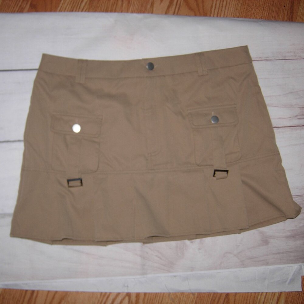Verdusa Tan Micro Mini Flared Skirt XL NWT